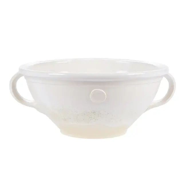 White Handthrown Serving Bowl, Small