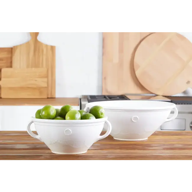 White Handthrown Serving Bowl, Small