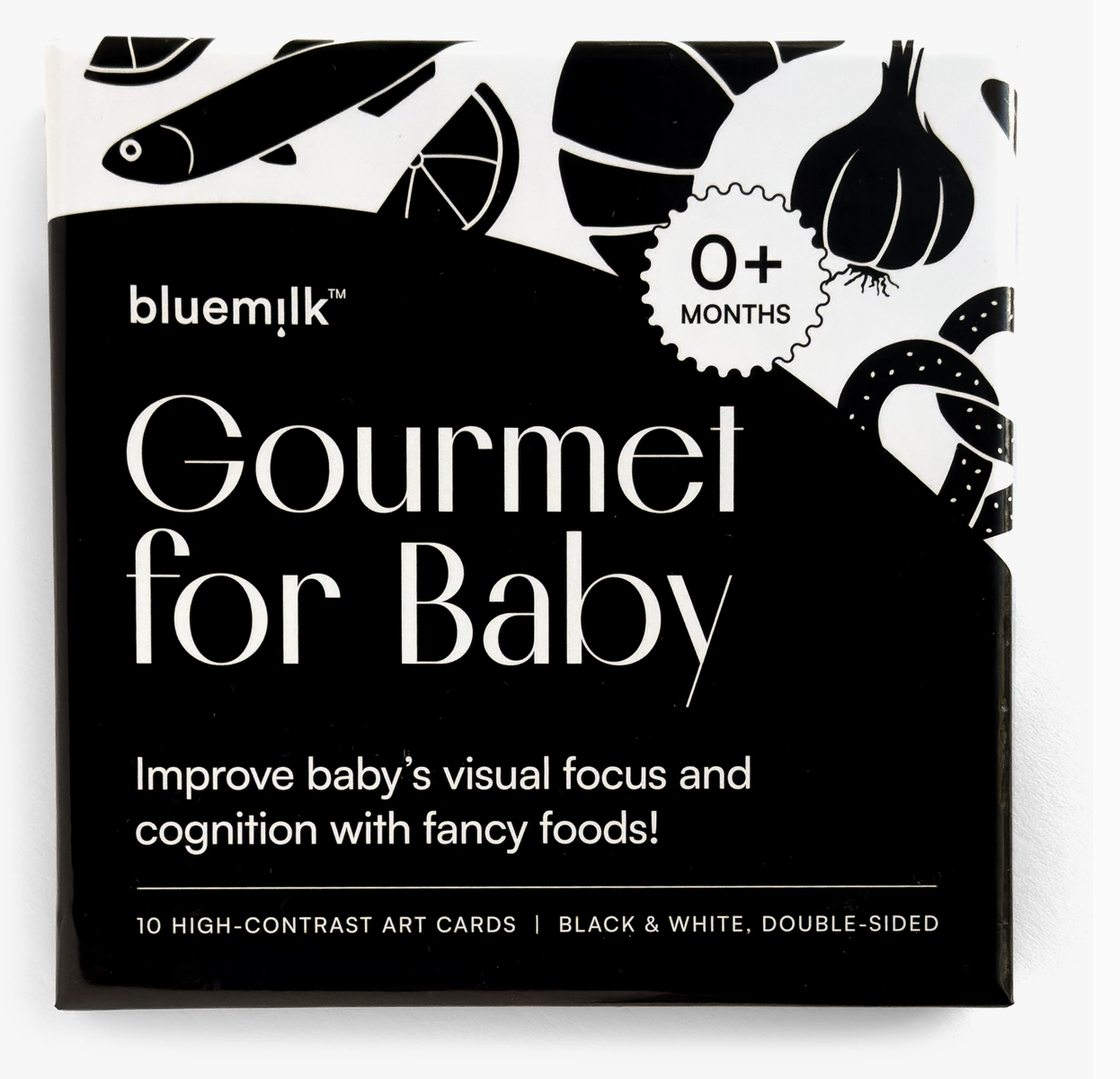 Pasta for Baby High Contrast Cards Sensory Toy Learning Activity Large  Black and White Flash Cards Newborn Tummy Time Play 0+ Months Infant  Essentials