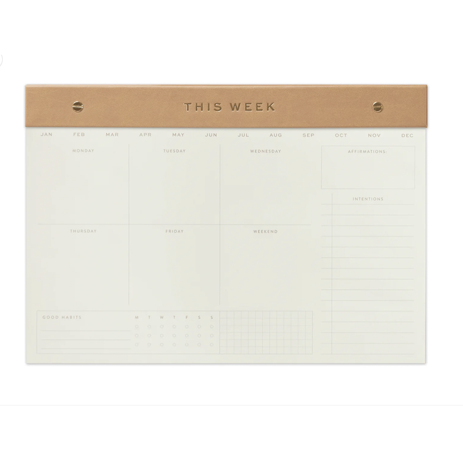 Weekly Postbound Notepad - Camel
