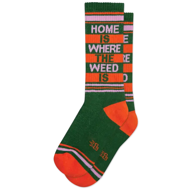 Home Is Where The Weed Is Gym Crew Socks