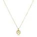 16" NECKLACE GOLD - PAW PRINT SMALL GOLD DISC