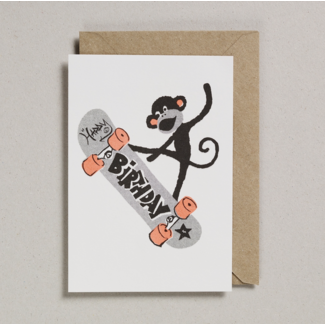 Rascals Card - Skateboarding Monkey