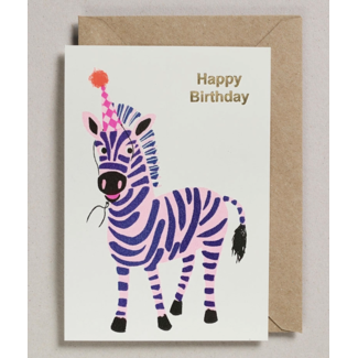 Confetti Pets Cards - Happy Birthday Zebra