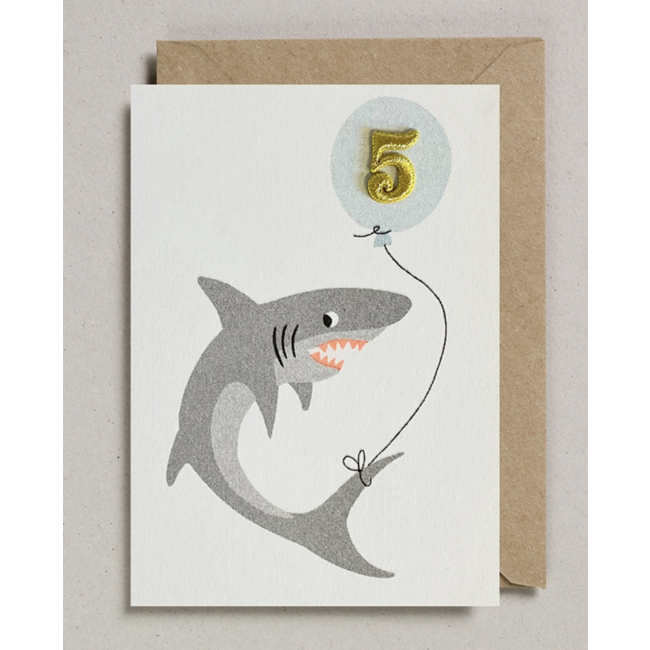 Confetti Pets Card - Shark Age 5