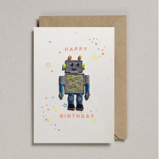 Patch Card - Robot Happy Birthday