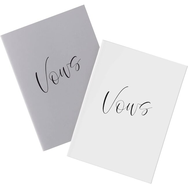 Wedding White and Grey Vow Books