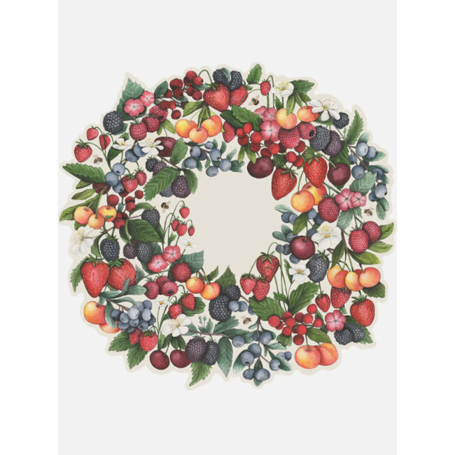 Die-Cut Berry Wreath Placemat