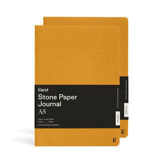karst A5 Softcover Daily Journal Twin Pack - Turmeric