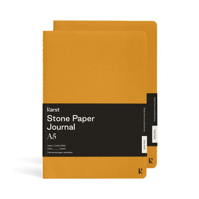karst A5 Softcover Daily Journal Twin Pack - Turmeric