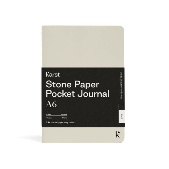 karst A6 Blank Pocket Journal - Stone