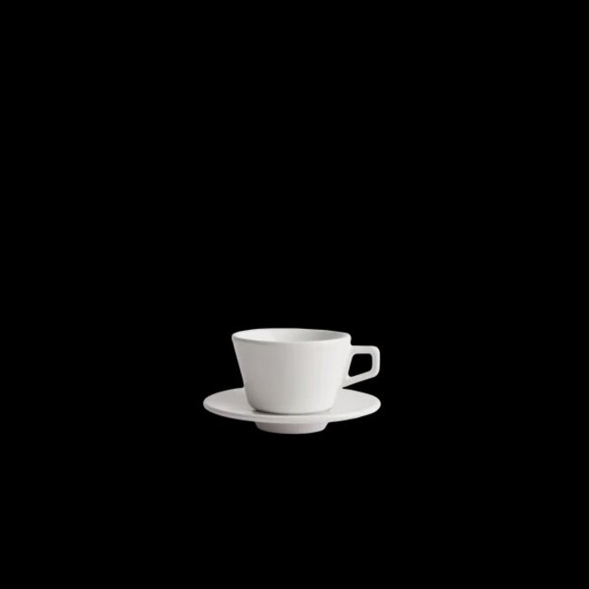 The Created Co. Angle Espresso with Saucer - White, 3oz