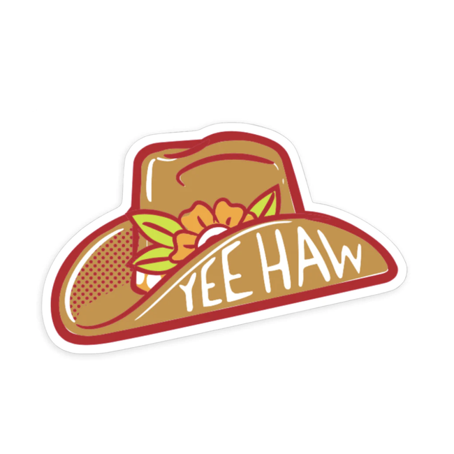 Yee-haw Cowboy Hat Sticker