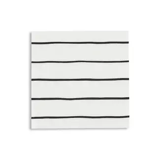 Frenchie Striped Ink Napkins Petite