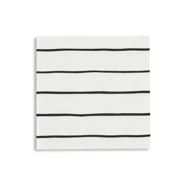 Frenchie Striped Ink Napkins Petite