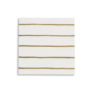 Frenchie Striped Gold Napkins Petite