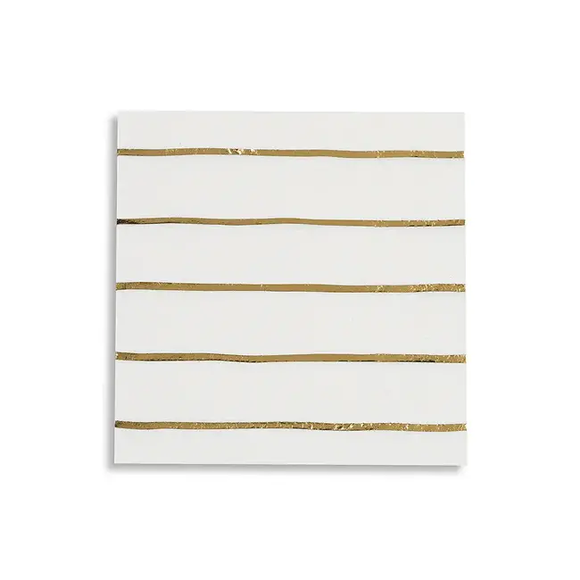 Frenchie Striped Gold Napkins Petite