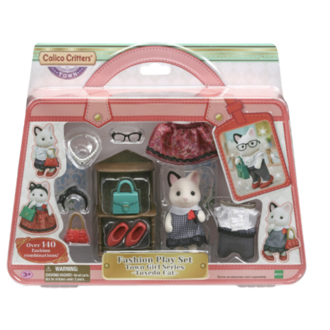 Calico Critters Fashion Playset Town Girl Series - Tuxedo Cat