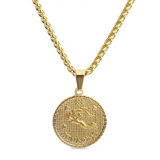 Zodiac coin necklace