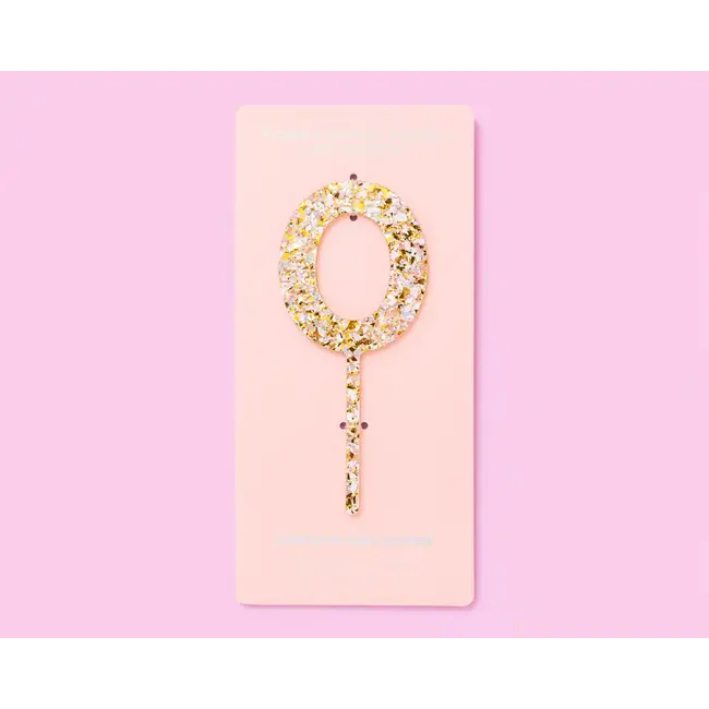 Pearl Confetti Cake Topper