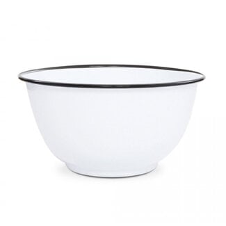 Vintage Large Salad Bowl - Black Rim
