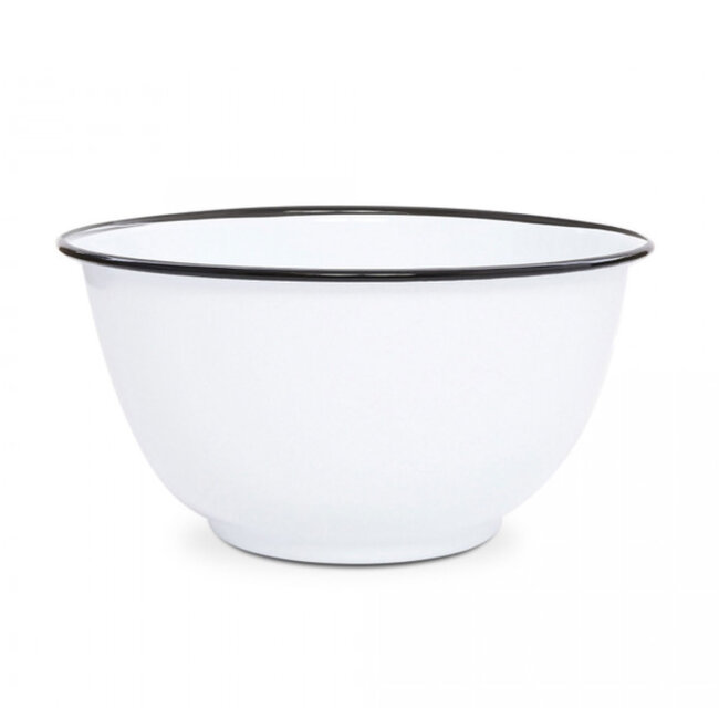 Vintage Large Salad Bowl - Black Rim