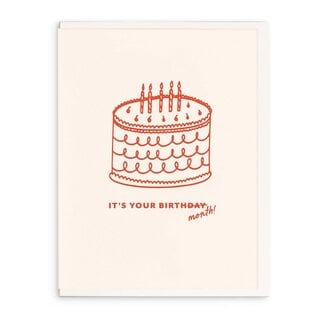 Birth Month - Letterpress Birthday Greeting Card