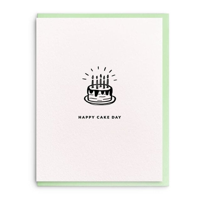 Happy Cake Day - Letterpress Birthday Greeting Card