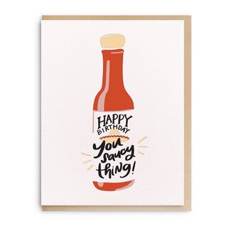 Saucy Thing - Letterpress Birthday Greeting Card