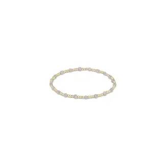 GEMSTONE GOLD SINCERITY PATTERN 3MM BEAD BRACELET - MOONSTONE