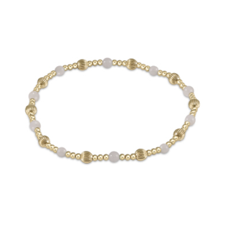 DIGNITY SINCERITY PATTERN 4MM BEAD BRACELET - MOONSTONE