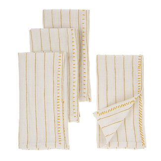 Linen Stripe Napkin Yellow