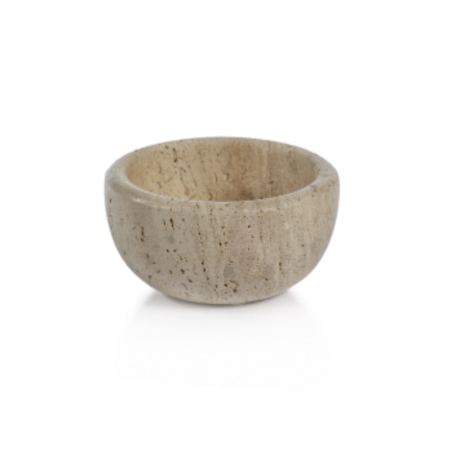 MultiServe Beige Travertine Bowl 4" x 2"