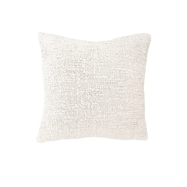 Cozy Cotton Ivory Boucle 20x20 Down Pillow