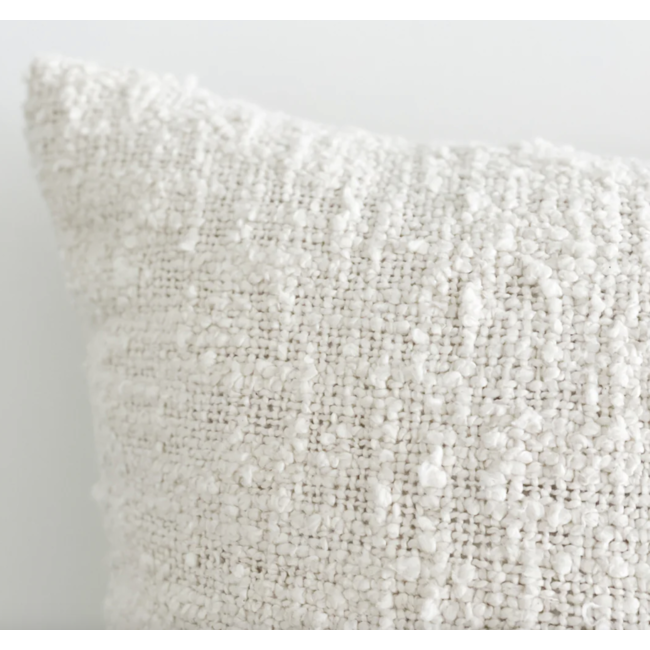Cozy Cotton Ivory Boucle 28x36 Down Dutch Euro Pillow