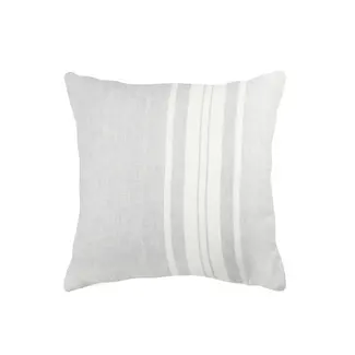 Light Grey Bold Stripes 20x20 Down So Soft Linen Pillow