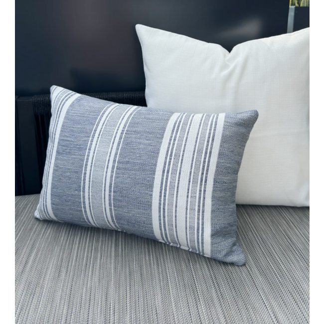 Beach Club Indigo Stripe 14x20 Indoor/Outdoor Pillow