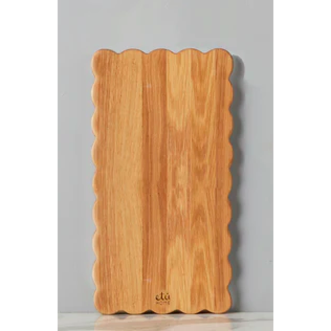 Small Rectangle Scalloped Cutting Board