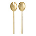 Tides Salad Servers S/2 Tumbled Gold