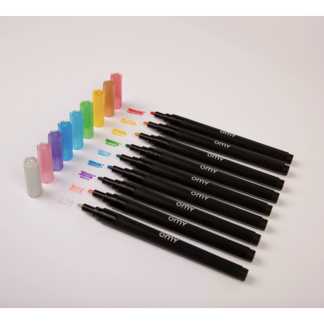 9 Glitter Markers