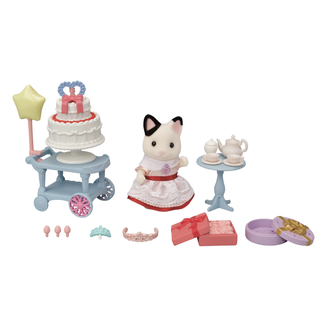 Calico Critters Party Time Playset - Tuxedo Cat Girl