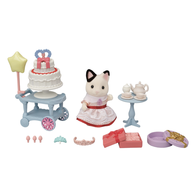 Calico Critters Party Time Playset - Tuxedo Cat Girl