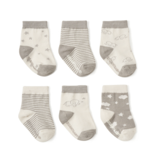 Socks -  6 pack Elephant