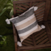 Amelia Black Tick Stripe 18x18 Filled Outdoor Indoor Pillow