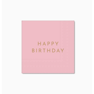 Petal Pink Signature Happy Birthday Cocktail Napkins