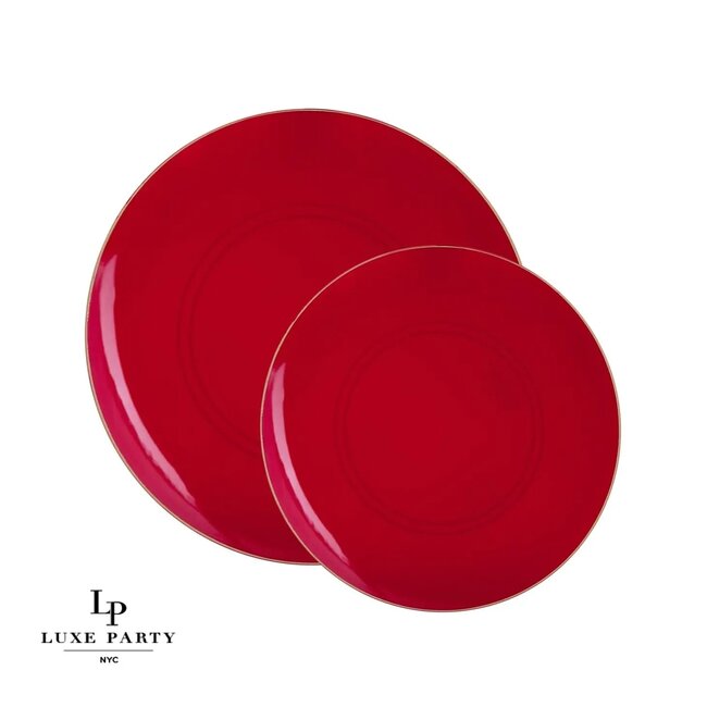 Gold Round Plastic Plates | 10 Pack