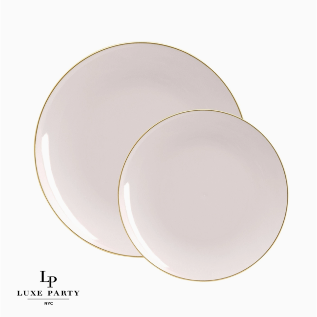 Gold Round Plastic Plates | 10 Pack