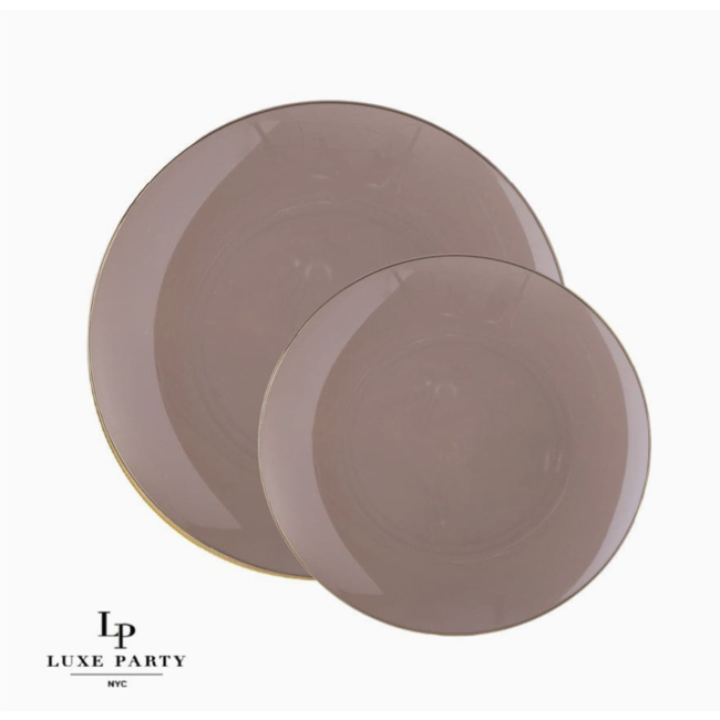 Gold Round Plastic Plates | 10 Pack
