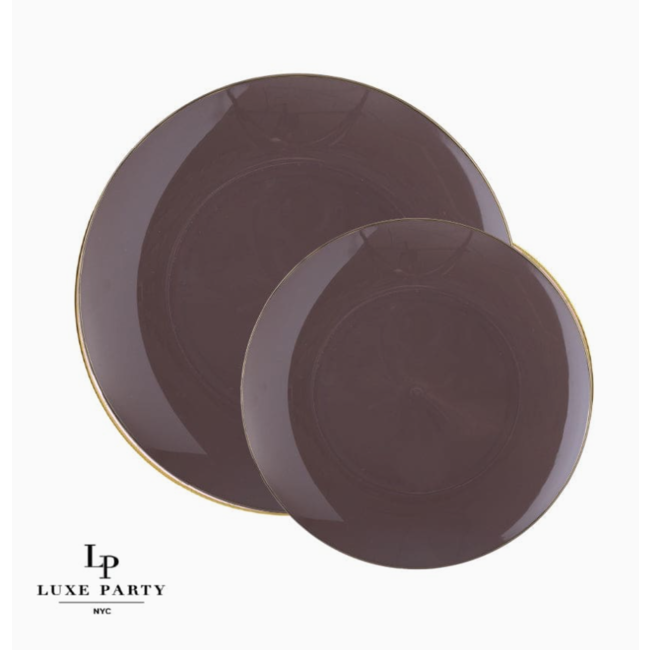 Gold Round Plastic Plates | 10 Pack