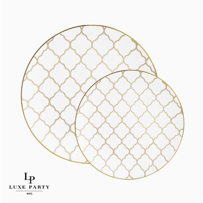 Gold Round Plastic Plates | 10 Pack